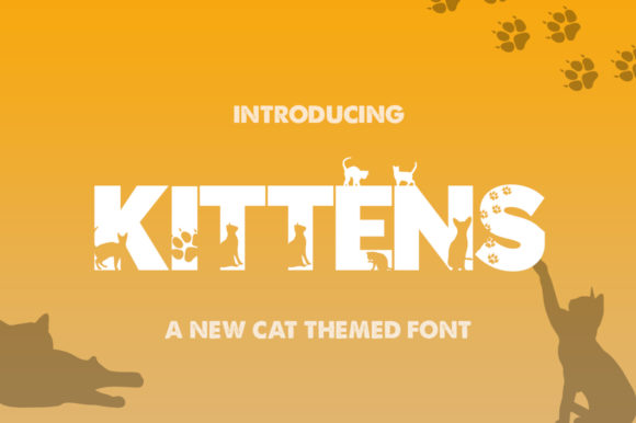 Kittens Silhouette: A Charming Typeface for Digital Design