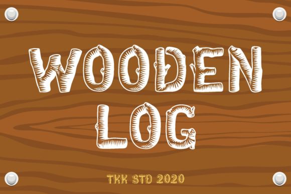 Wooden Log Font: A Natural Typeface for Creative Makers